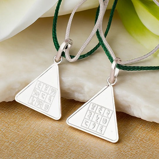 Budh Pyra Yantra (Pure Silver Locket with Thread, Pre-energized)