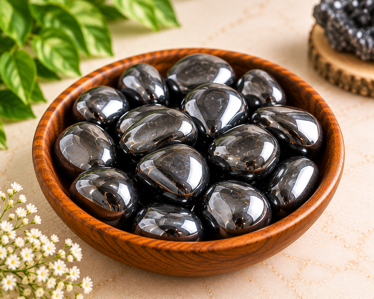 Natural Hematite Crystal Tumbles | Grounding, Protection & Strength | 50 Grams (3 to 5 tumbles)