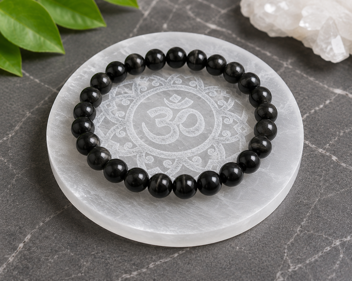 Natural Selenite Crystal Plate with Om Mandala | 3.5 Inch | Crystal Cleansing & Recharging (Certified and Pre-energized)