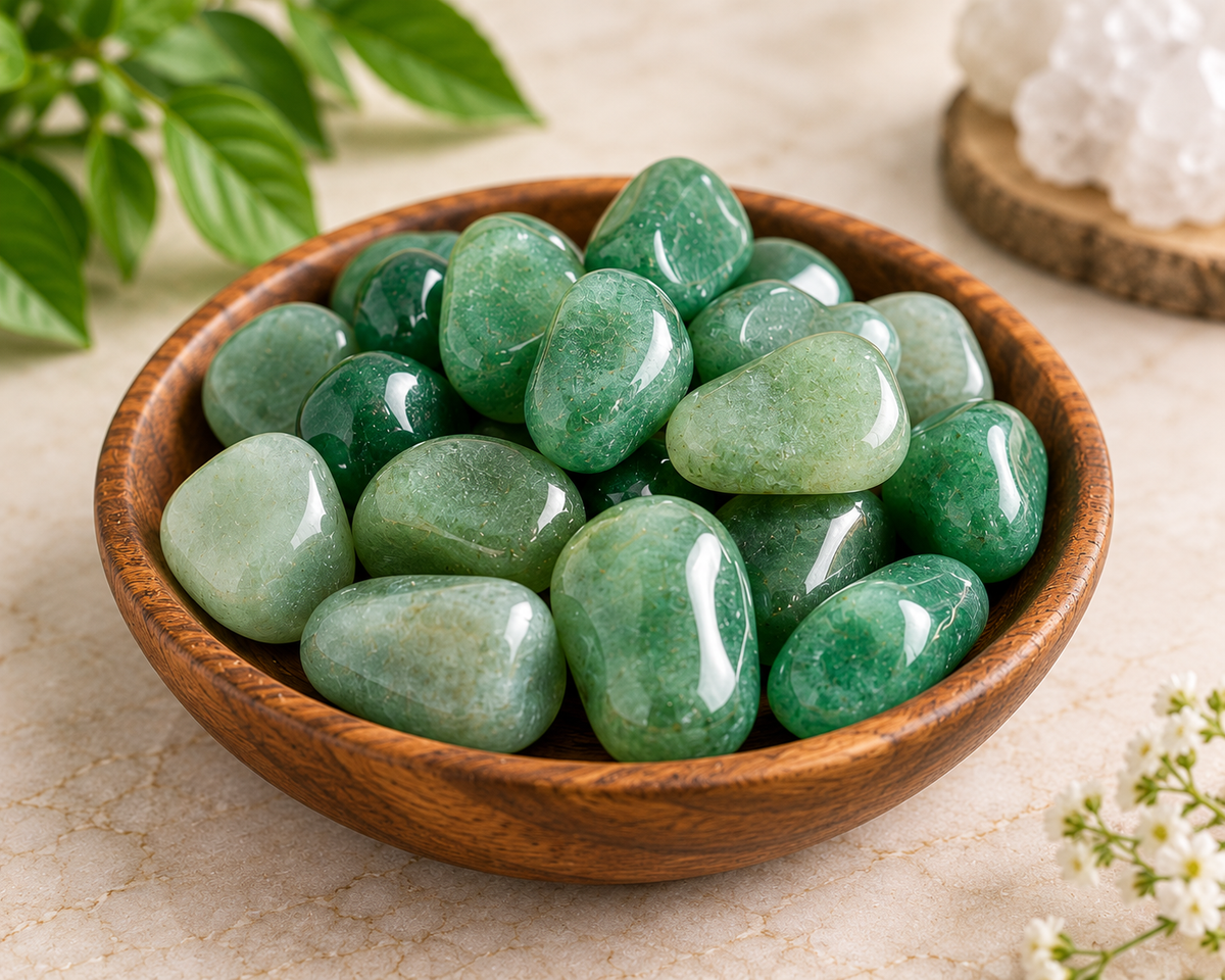 Natural Green Aventurine Crystal Tumbles | Prosperity, Growth & Positive Energy | 50 Grams (3 to 5 tumbles)