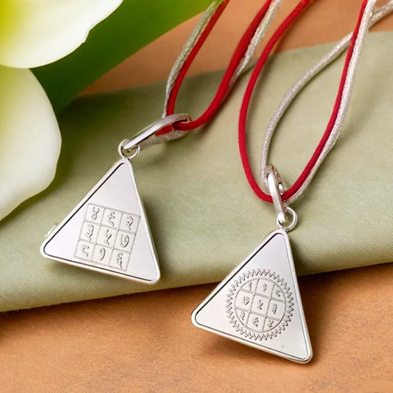 Surya Pyra Yantra (Pure Silver Locket with Thread, Pre-energized)