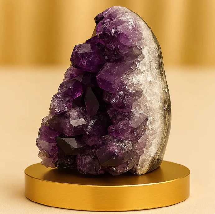 Amethyst Geode Natural Rock Cluster (With Certificate and Pre-energized)