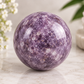 Natural Lepidolite Crystal Ball | Purple Lepidolite Sphere | Calm & Emotional Balance (With Certificate and Pre-energized)