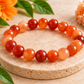 Natural Carnelian Crystal Bracelet | Energy, Motivation & Confidence (Certified and Pre-energized)