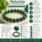 Natural Malachite Crystal Bracelet | Protection, Transformation & Abundance (Certified and Pre-energized)