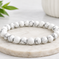 Natural Howlite Crystal Bracelet | Calm, Clarity (Certified and Pre-energized)