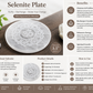 Natural Selenite Crystal Plate with Om Mandala | 3.5 Inch | Crystal Cleansing & Recharging (Certified and Pre-energized)