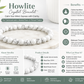 Natural Howlite Crystal Bracelet | Calm, Clarity (Certified and Pre-energized)