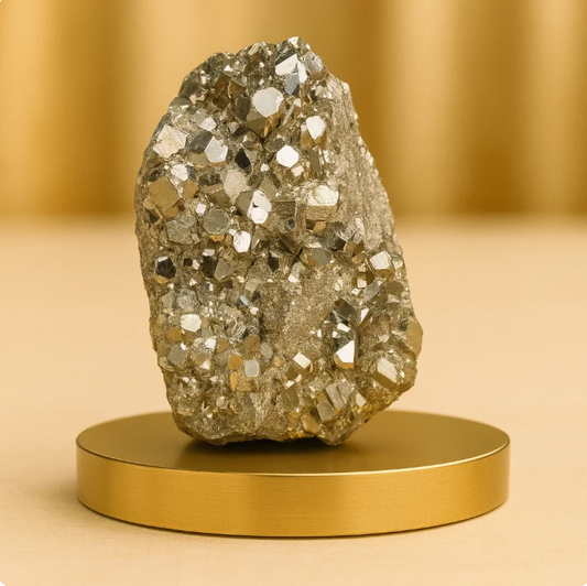 Pyrite Geode Natural Rock Cluster (With Certificate and Pre-energized)