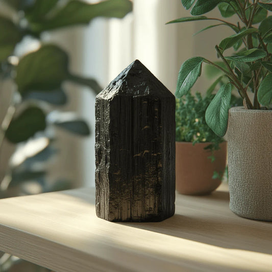 Black Tourmaline Raw Piece – AAA quality (With Certificate and Pre-energized)